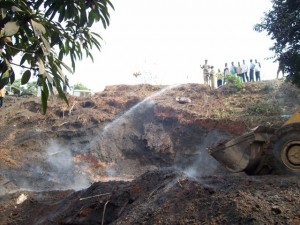 foyer de feu à l'Onatra Mbanza-Ngungu/Infobascongo