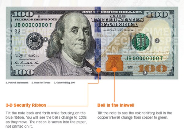 USA : le Conseil de la Réserve fédéral émet le nouveau billet de 100$