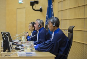 Les juges de la CPI lors du procès Tanganda/Photo CPI