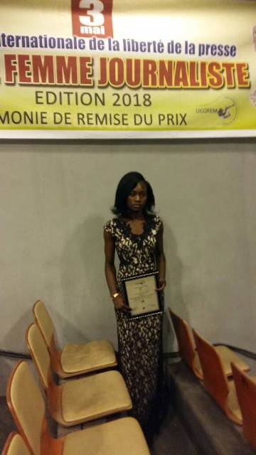 RDC : Annitha Kon de www.infobascongo.net remporte le prix’ ‘jeune femme journaliste’’