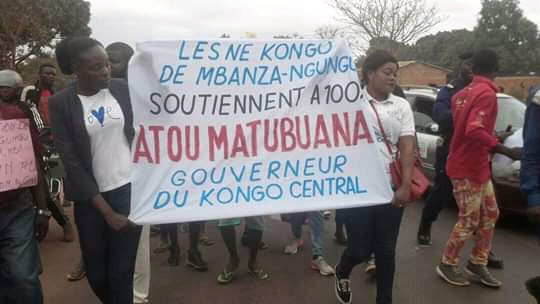Mbanza-Ngungu: marche de soutien au gouverneur Atou